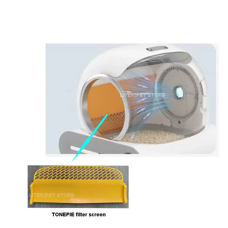 TONEPIE Automatic Cat Litter Box Accessories Bin Door Bottom Capsule Ventilation Screen Filter Mesh for Pet Toilet Replacement - Image 9
