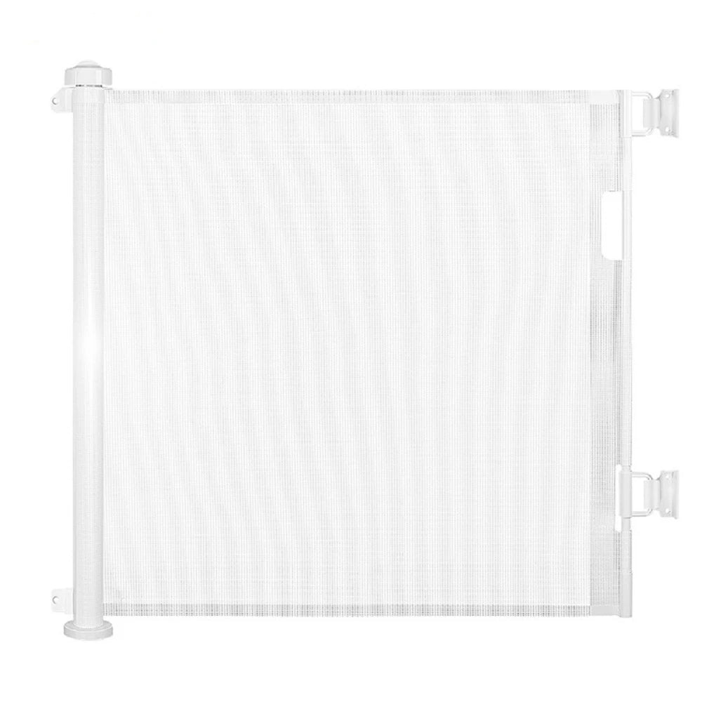 Retractable Baby Gates,150x86cm Dog Gate Extra Wide Doorways Mesh Children Safety Mesh Gate, Pet Dog Gate for Stairs - Image 8