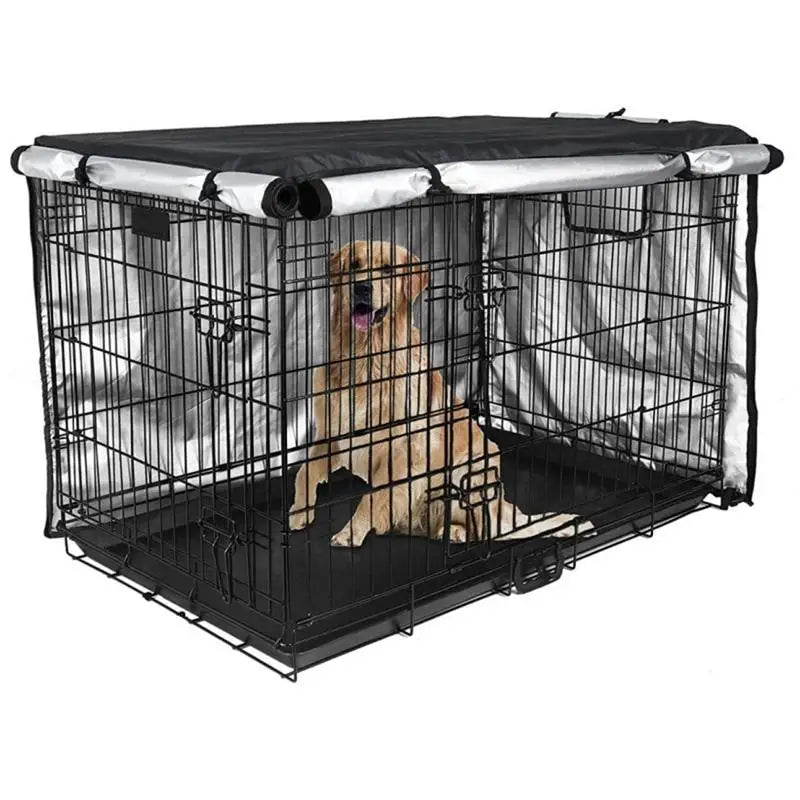 Dog Cage Rainproof Dust Covers Outdoor Universal Dog Wire Crate Cover Waterproof Sun Protection Durable Pet Kennel Case - Image 3