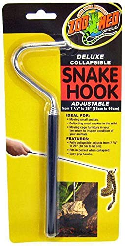 Repti Zoo 57 Snake Catcher Professional Stainless Steel Retractable Snake Hook Reptile Catcher Stick Rattlesnake Grabber Pick-Up Snake Pole Handling