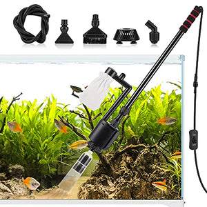 hygger 360GPH Electric Aquarium Gravel Cleaner, 5 in 1 Automatic Fish Tank  Cleaning Tool Set Vacuum Water Changer Sand Washer Filter Siphon Adjustable  Length 15W : : Pet Supplies