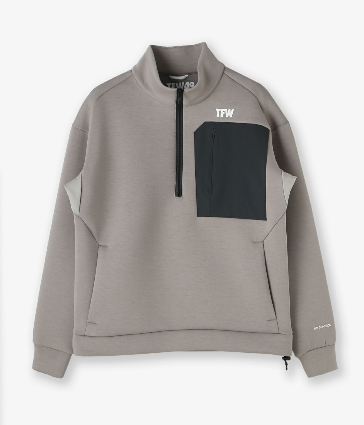 TFW49 CARDBOARDMATERIAL HALF ZIP SWEAT-