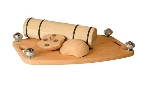 Coreboard Advanced Set incl. roundwood roller, removable hemispheres and ball rollers.
