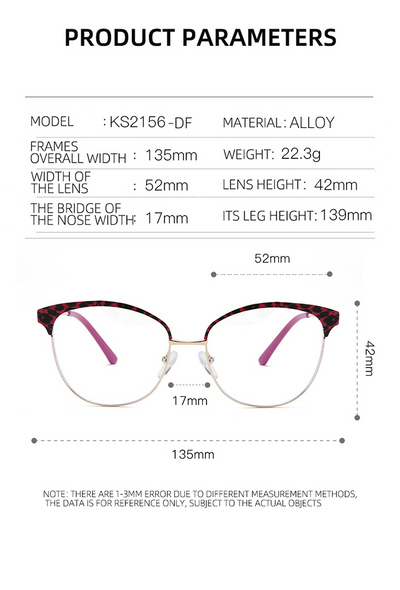 Metal Cat Eye Glasses KS2156-DF