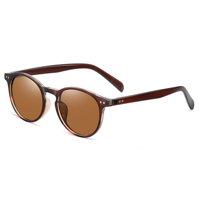 New Retro Polarized Sunglasses Round Frame TR3331-WD