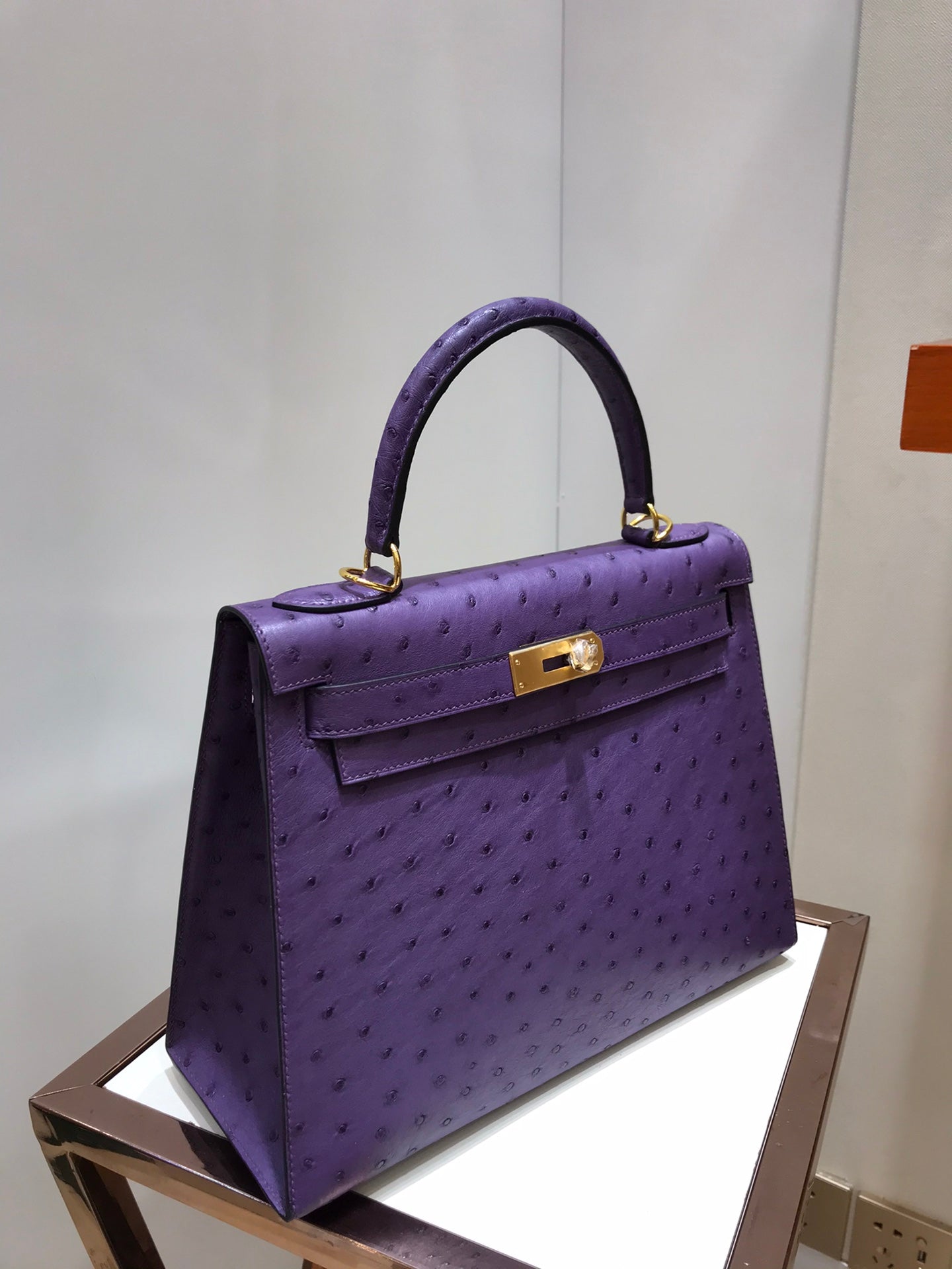 purple kelly bag