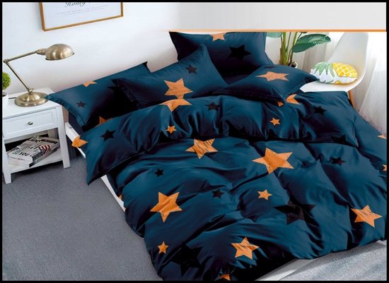 BeoXL Dekbedovertrek Design Dreamz STAR 200 cm blauw|