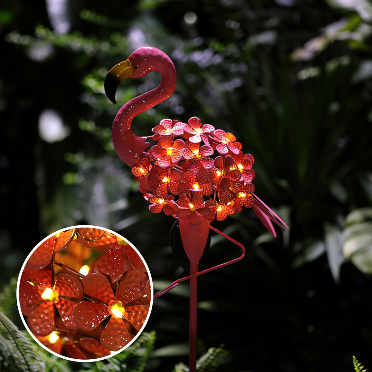 menards flamingo solar light