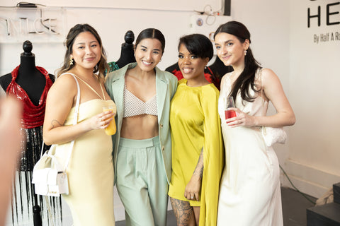 Designer Posing with Bloggers