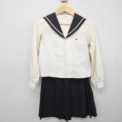 中古制服】愛知県 津島高等学校 女子制服 4点（セーラー服・スカート 