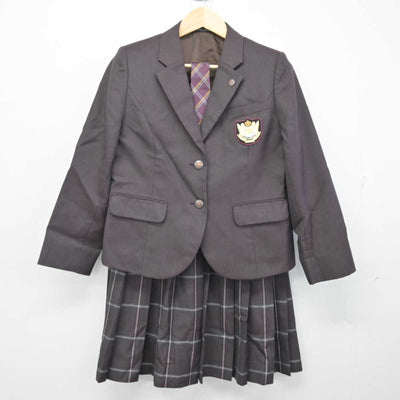 中古】福岡県 筑紫野市立二日市中学校 女子制服 4点 (ブレザー・ベスト 