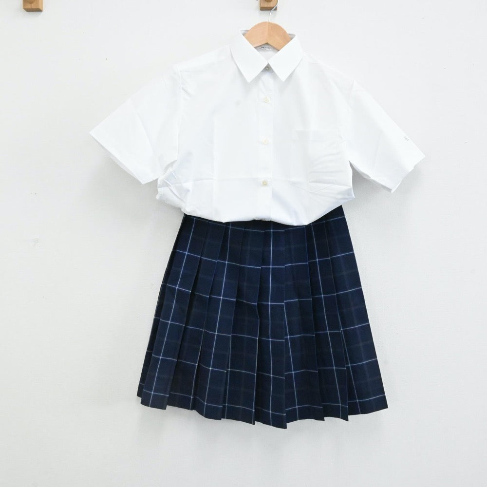 【中古】東京都 駒込高校 女子制服（ブレザー・ニット・シャツ・スカート）sf000760