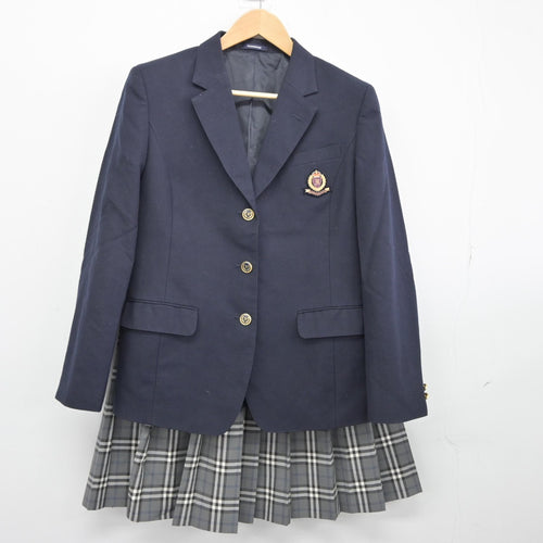 中古制服】東京都 江戸川女子中学校 女子制服 2点（ブレザー・スカート