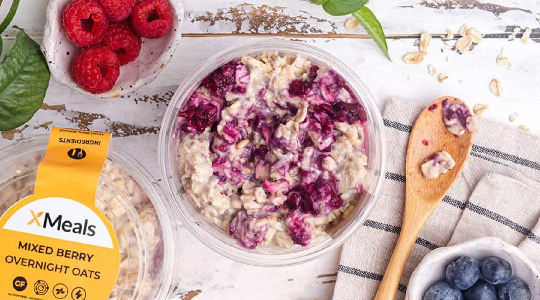 Mixed Berry Protein Overnight Oats