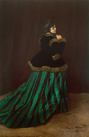 Woman wearing a green dress