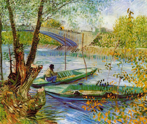 Two fishermen on the river