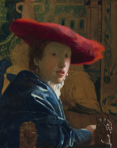 Young woman in a red hat