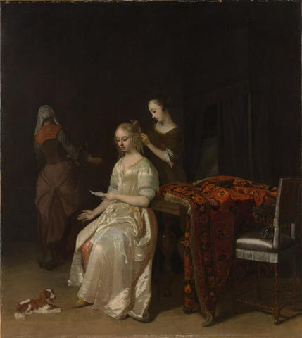 Woman reading a letter