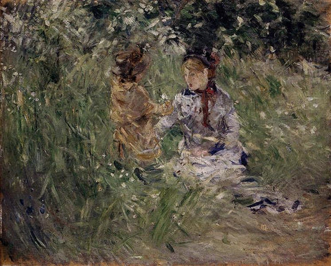 Julie with Pasie in the Garden at Bougival Berthe Morisot Date: 1881