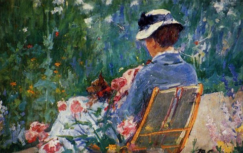Lydia Seated in the Garden with a Dog in Her Lap Mary Cassatt Date: c.1880