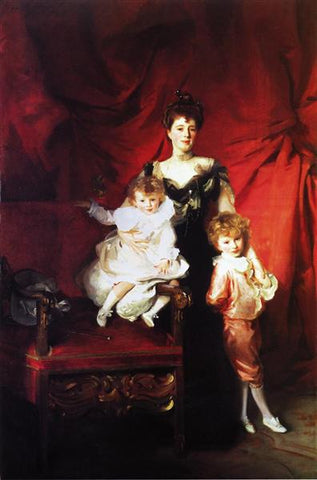 Mother with her two children