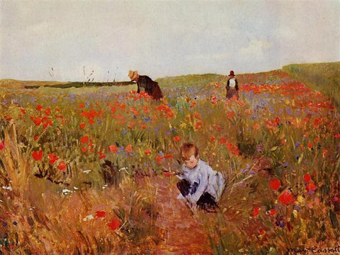 Red poppies Mary Cassatt Date: 1874 - 1880