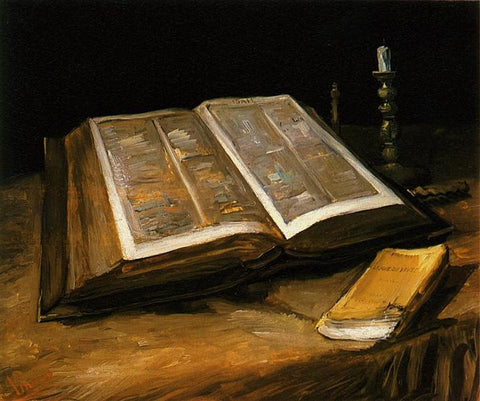 Still Life Painting of Bible