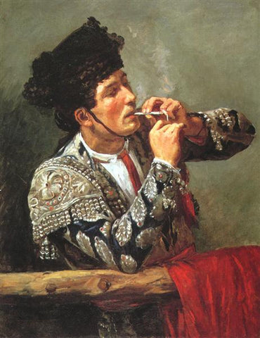 Toreador smoking after the bullfight