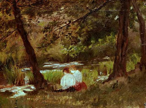 Two Women Seated by a Woodland Stream Mary Cassatt Date: 1869