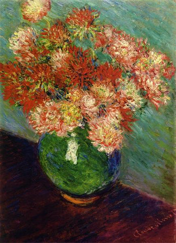 Vase of Chrysanthemums by Claude Monet Original Title: Vase of Flowers Date: c.1882 - 1883