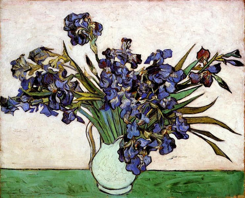 Vase with Irises Vincent van Gogh Date: 1890; Saint-rémy-de-provence, France   Style: Post-Impressionism