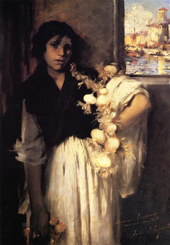 Venetian Woman holding onions