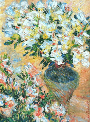 White Azaleas in a Pot by Claude Monet Date: 1885