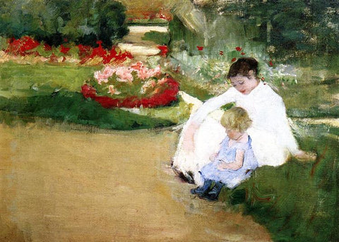 Woman and Child Seated in a Garden Mary Cassatt Date: c.1881