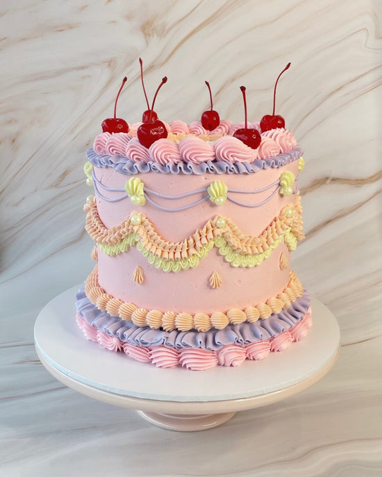 Little Miss Rainbow Vintage Cake - Sydney Cake Delivery - Flour Lane