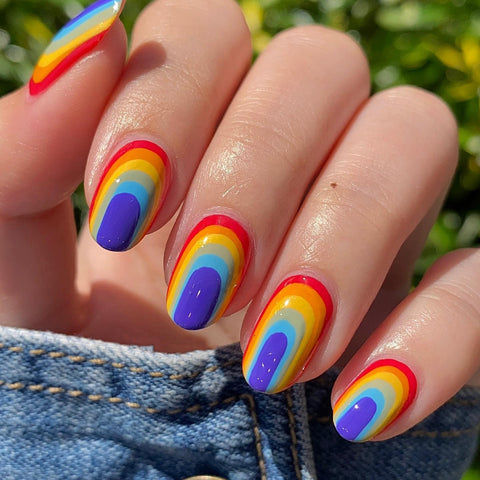Rainbow Nail Art at best price in Greater Noida | ID: 14627773812