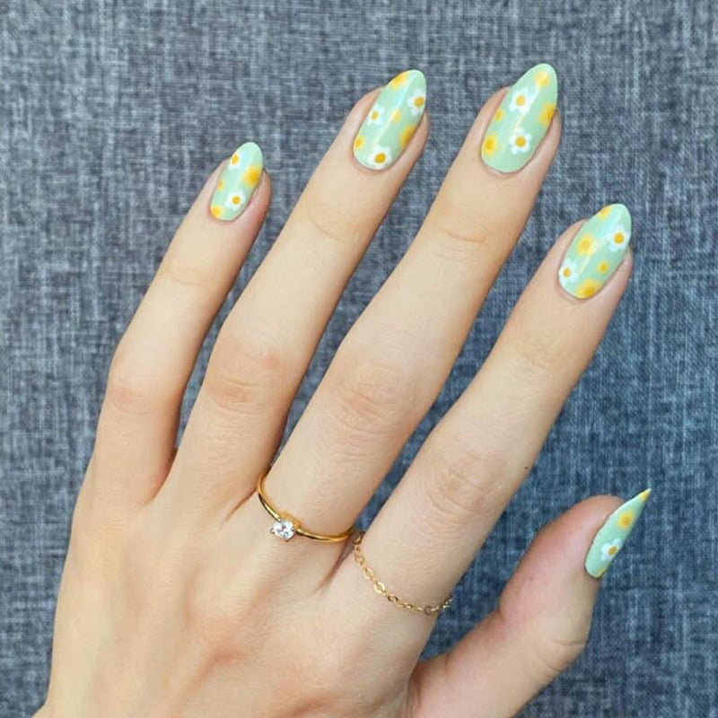 Spring Flower Nails Heart Multicolor Medium Almond Press-Ons – NOUMAY  LIMITED