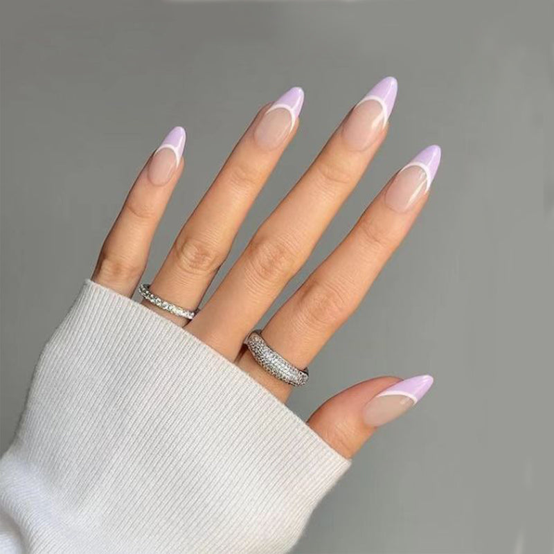 light purple french tips