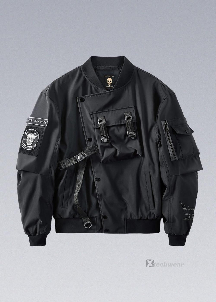 Warcore Death Pattern Bomber Jackets - Affordable Techwear - X