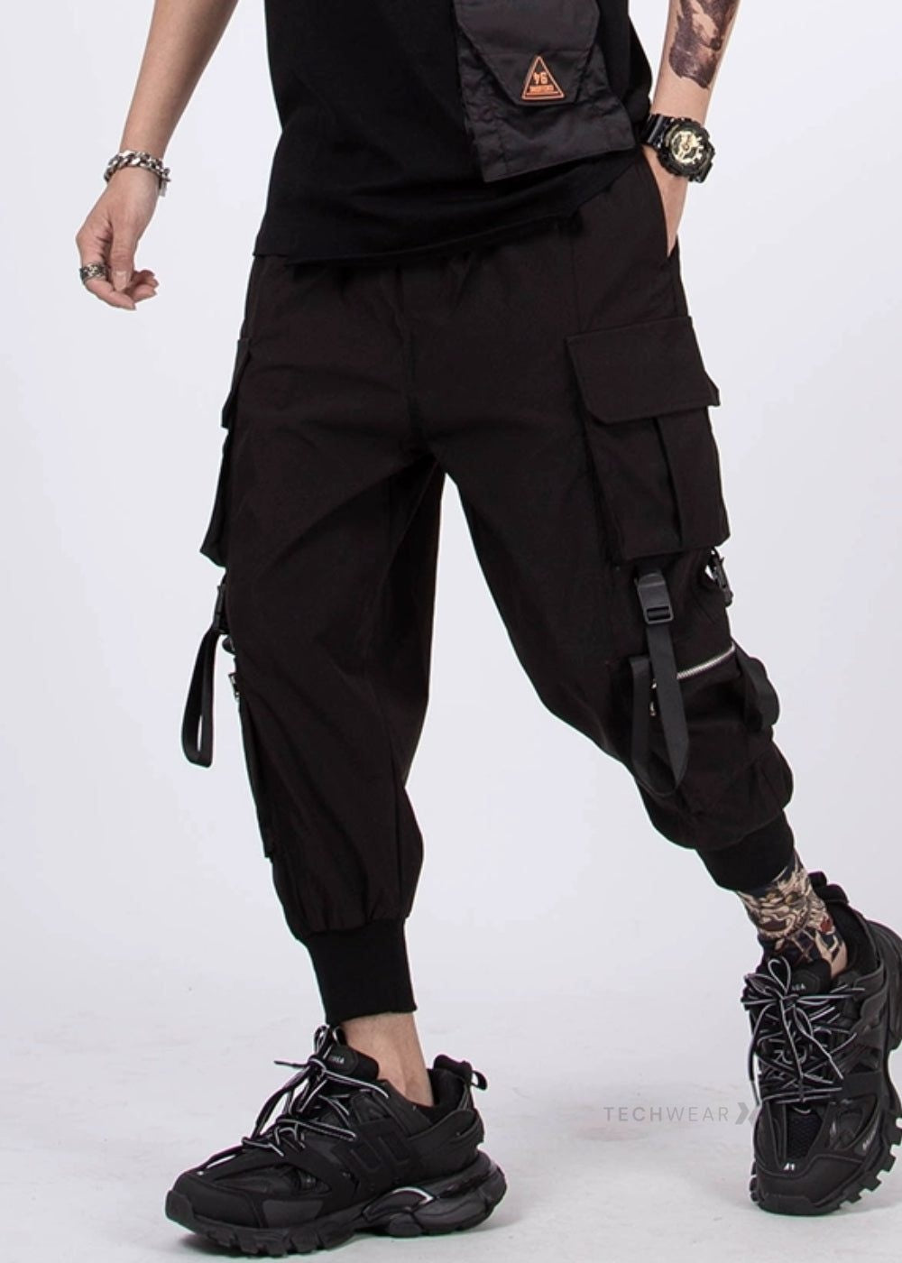 Pockets Cargo Pants with Straps - Darkwear Pants - X