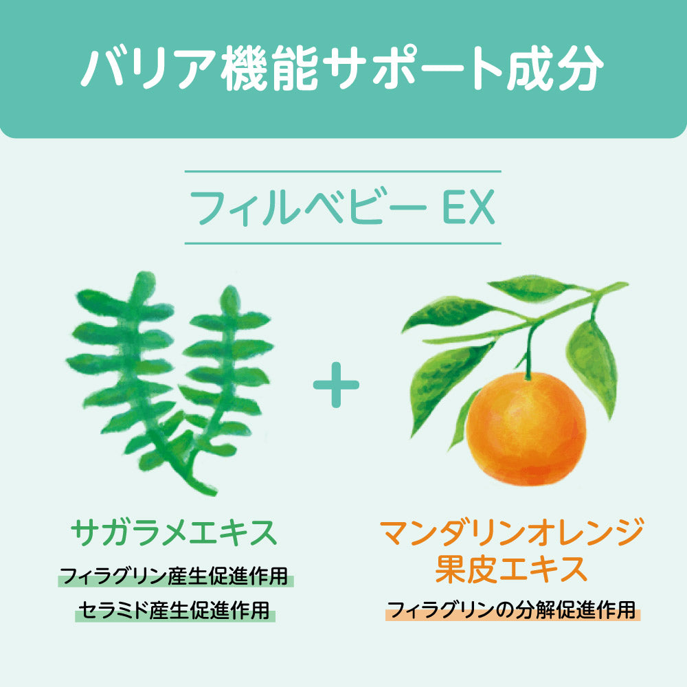 バリア機能サポート成分 フィルベビーEX サガラメエキス＋マンダリンオレンジ果皮エキス