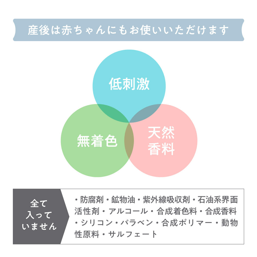 産後は赤ちゃんにもお使いいただけます