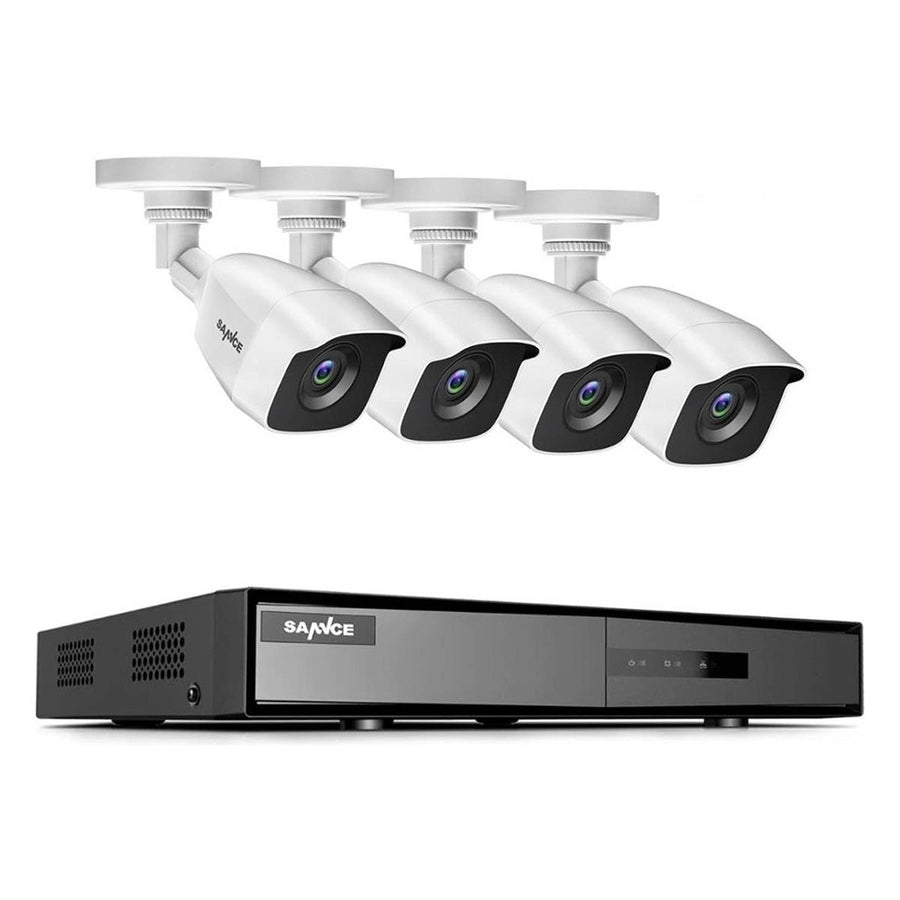 Wet en regelgeving tafereel hoek Ariko Sannce Camera CCTV systeem, 4x Witte hoge kwaliteit 3MP beveilig