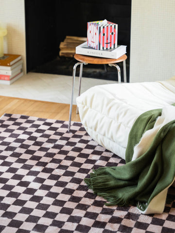 Brown Checkered Rug