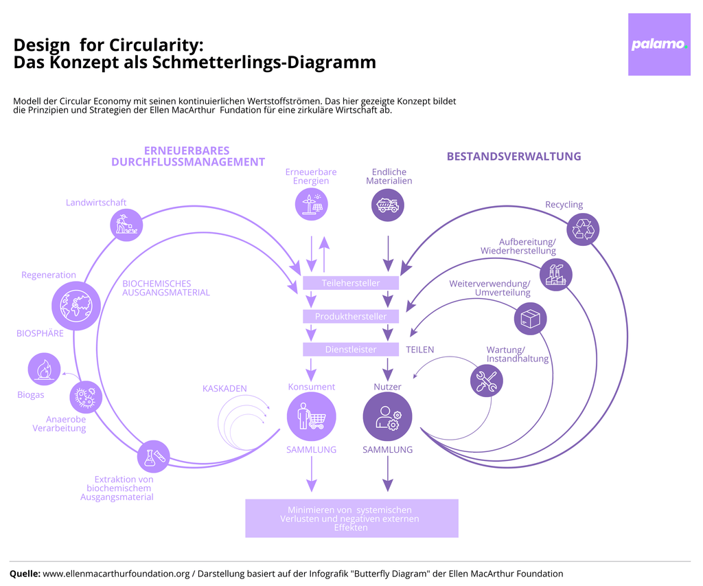 Diagramma a farfalla: progettazione per la circolarità