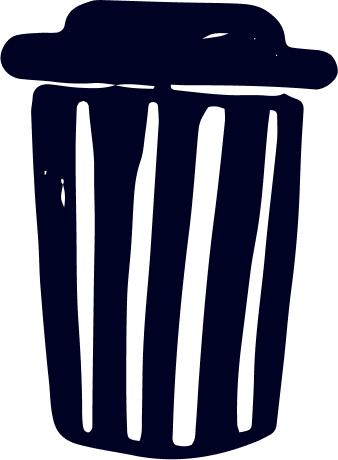 Symbol image trash can