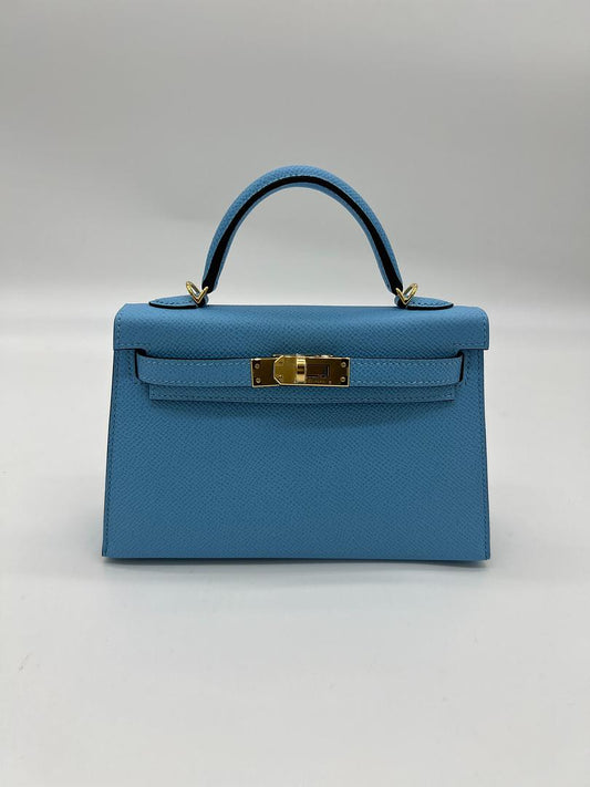 Hermes Kelly 20 Bleu Roy Ostrich Gold Hardware– Wrist Aficionado