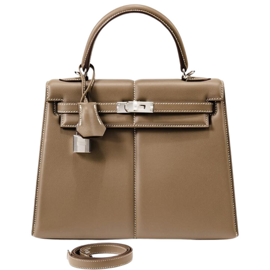 Hermes Kelly II Retourne 25 Veau Togo 63 Vert Amande Palladium Hardware | Hermes Bags