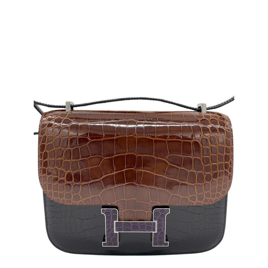 Hermes Constance 24 Matte Black Alligator Ombre Lizard Marquette Palla –  Haute Living Luxury Marketplace