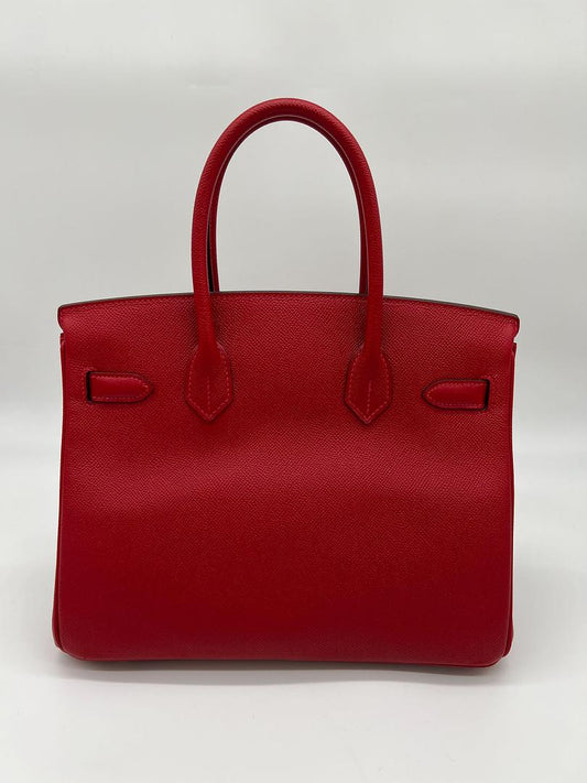 Birkin 30 Epsom Casaque Tri-Toned Bleu Indigo/Rouge Sellier/Rose Texas –  Maison Wrist Aficionado